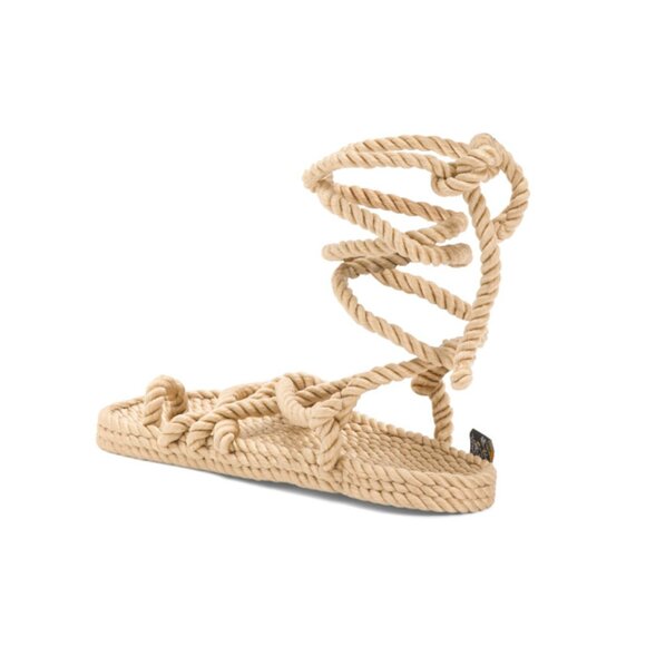 NOMADIC STATE OF MIND Camel La Isla Ankle Wrap Rope Sandals - Picture 2 of 2